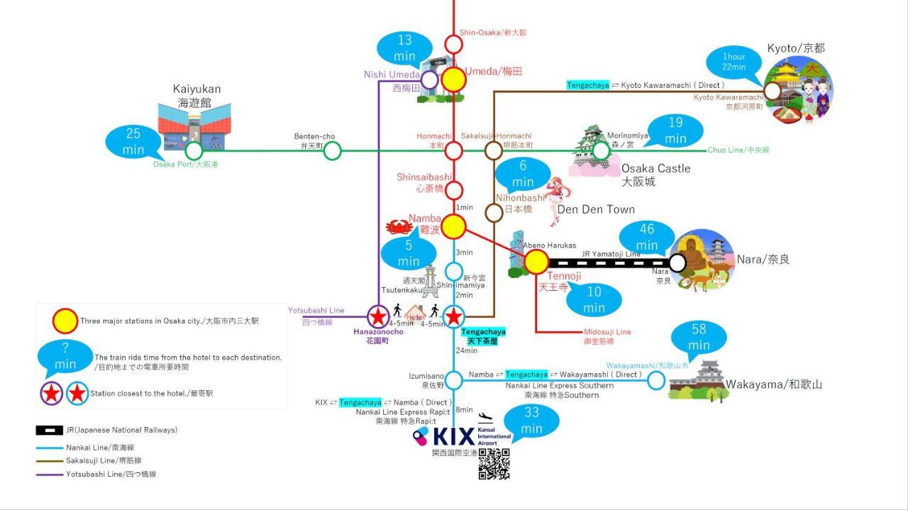 古今 天下茶屋 With A Private Parking Lot And A Half Open-Air Bath And Direct To Kix Villa Osaka Buitenkant foto